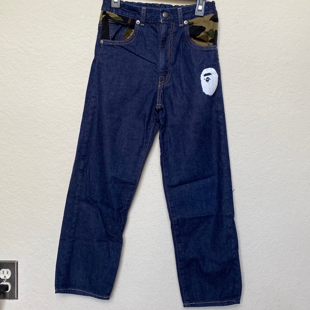 Bape kids camo jean